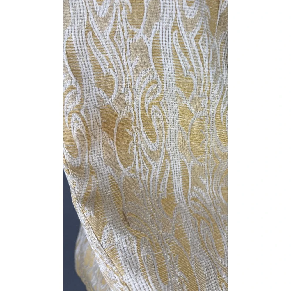 Vintage 50s‎ Delton Dinner Jacket Gold Jacquard Tuxedo Blazer Peak Lapel 38L